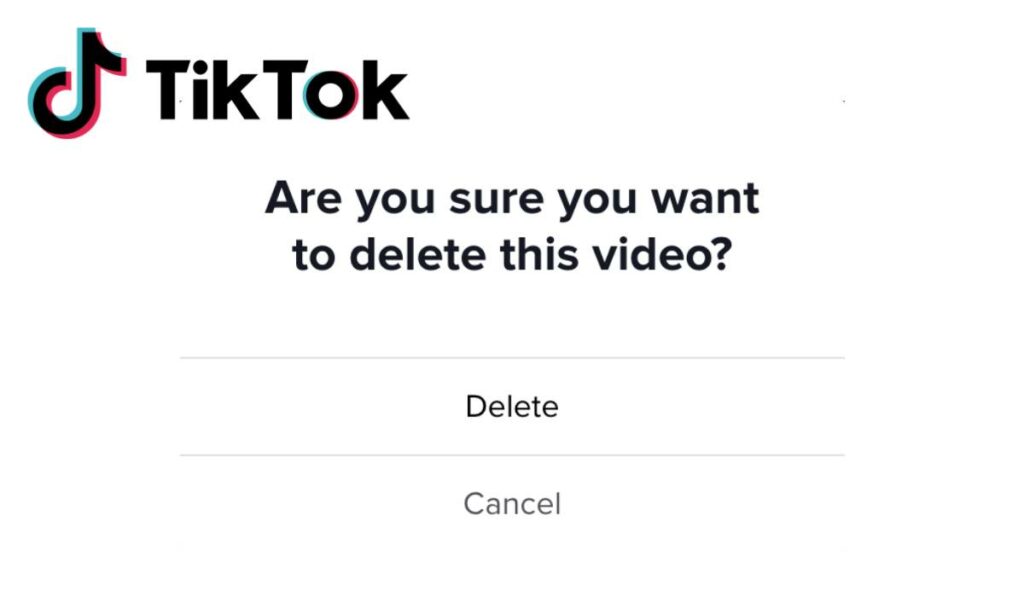 delete video tiktok