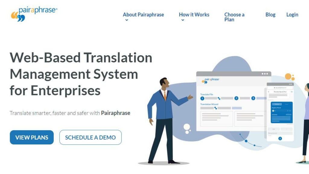 pairaphrase web-based translation managment system fo enterprises