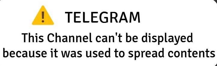 This channel can't be displayed Telegram