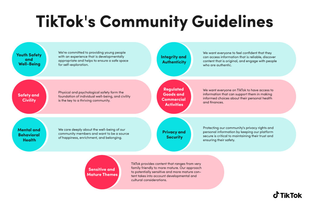 tiktok's comunnity guidelines