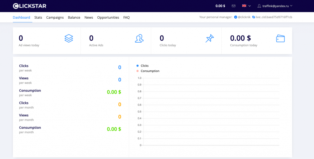 Clickstar.me личный кабинет