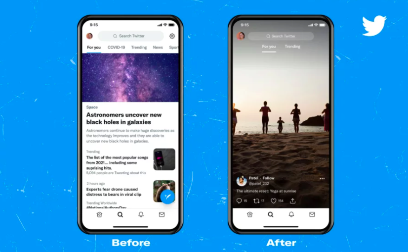 Снова как TikTok, Twitter начала тестировать функцию вертикальных видео