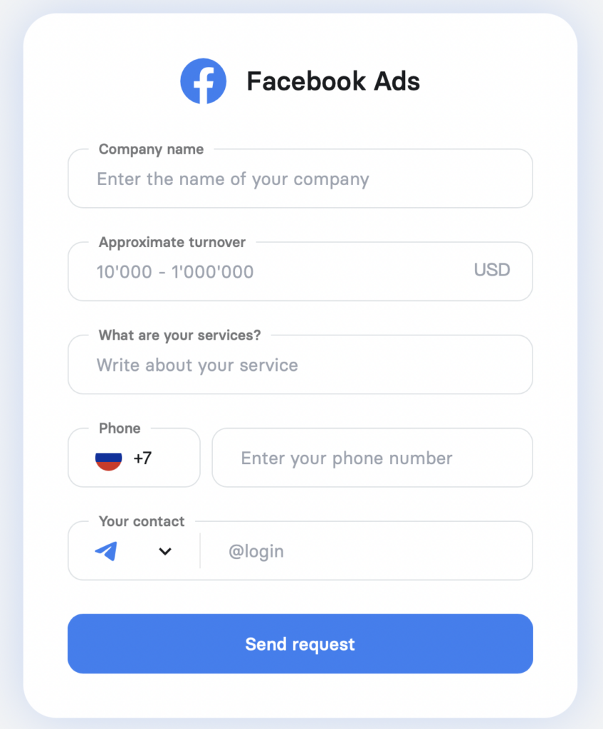 выпуск виртуальный карты для facebook ads в 4x4.io