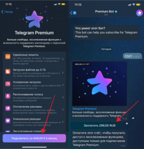 Цена в PremiumBot меньше чем в AppStore на 150 руб.