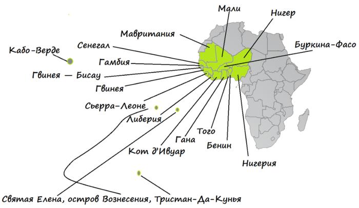 страны западной африки