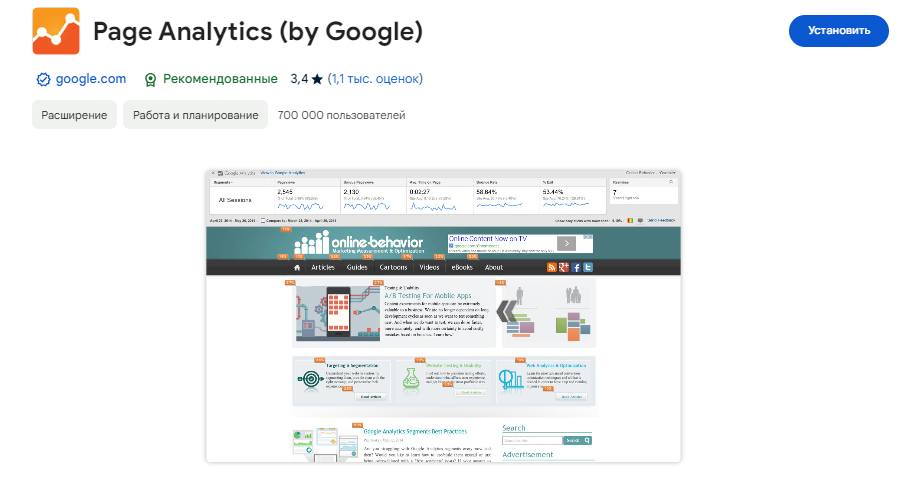 Page Analytics (by Google)