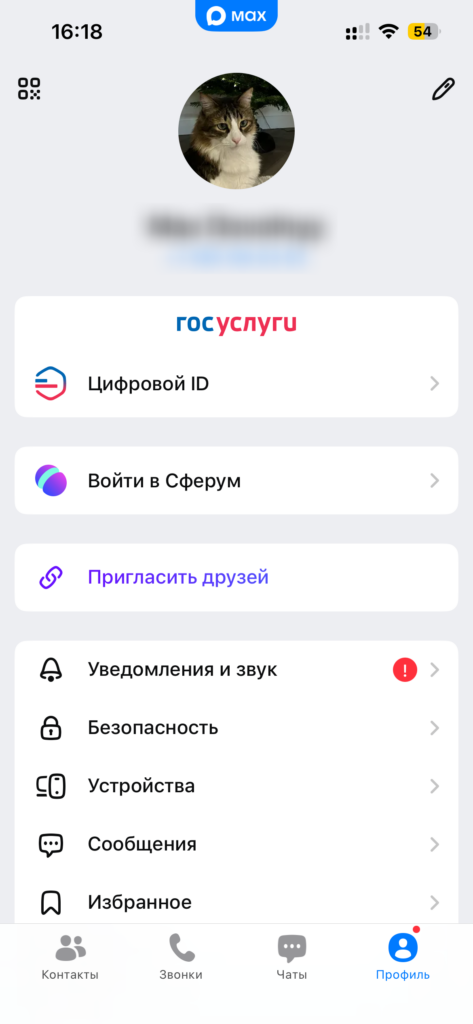 max личный кабинет