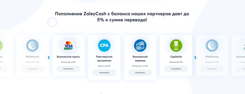 zaleycash пополнение